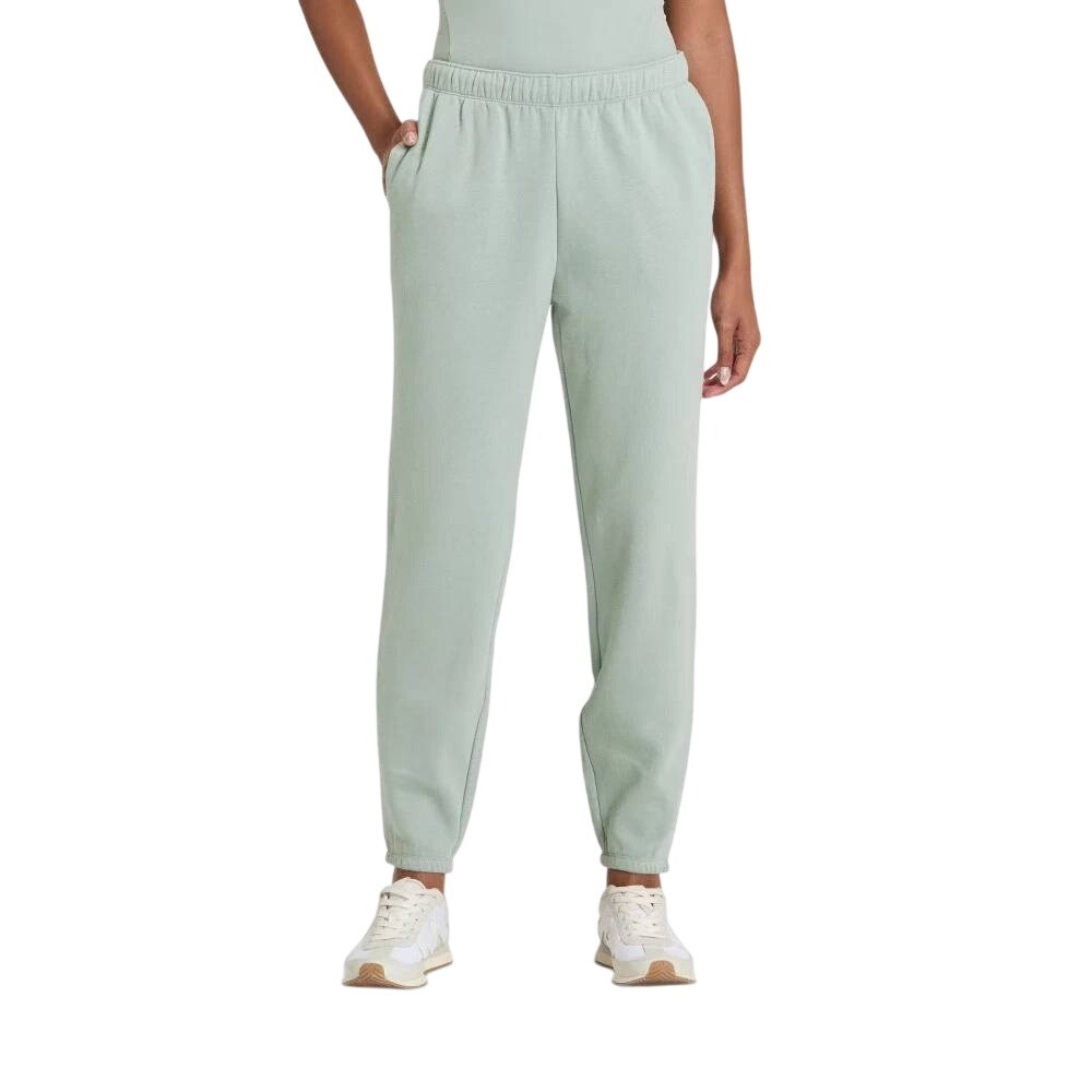 All in Motion Women's Sage Green Active Comfort Fleece Joggers Size XL